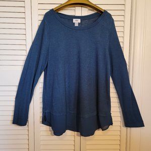 Old Navy aqua blue pullover shirt/tunic, size L